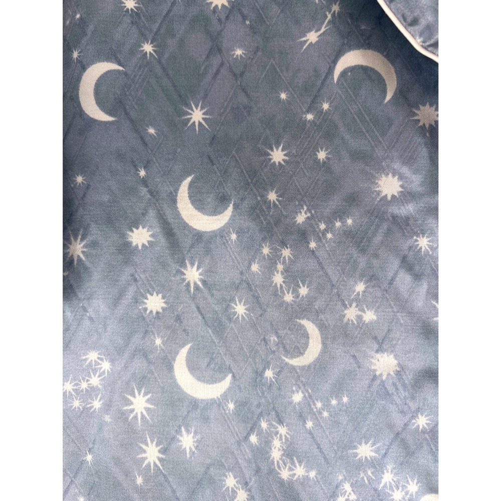 Vintage Whimsy Celestial Moon Star Pajama Sleep Shirt Button Up Sleepwear Sz S - Picture 5 of 9